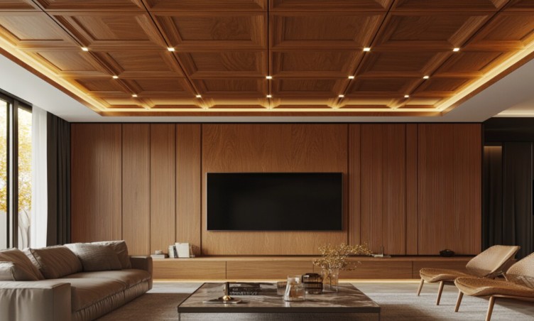 Architectural Wood & Track Ceiling