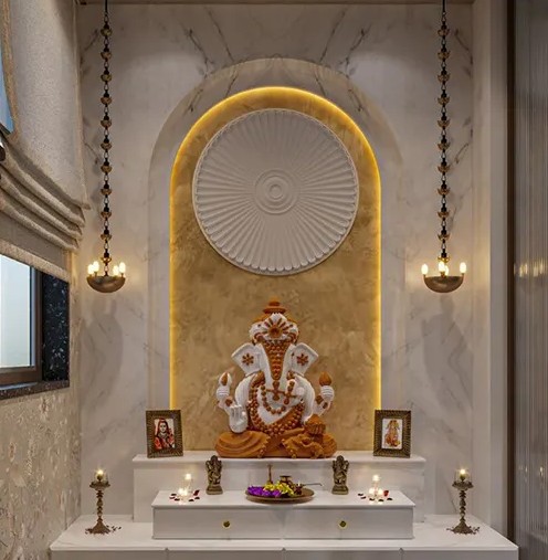 Compact Wall-Hung Pooja Unit