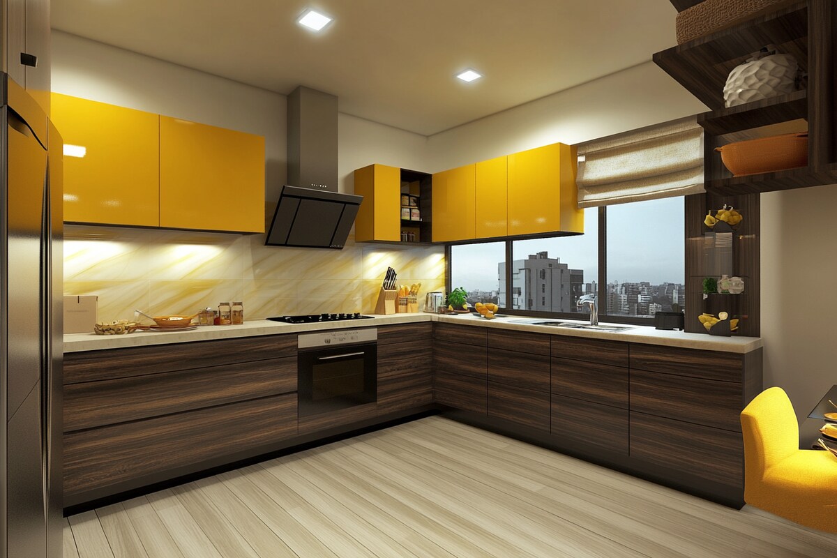 L-Shaped Modular Kitchen