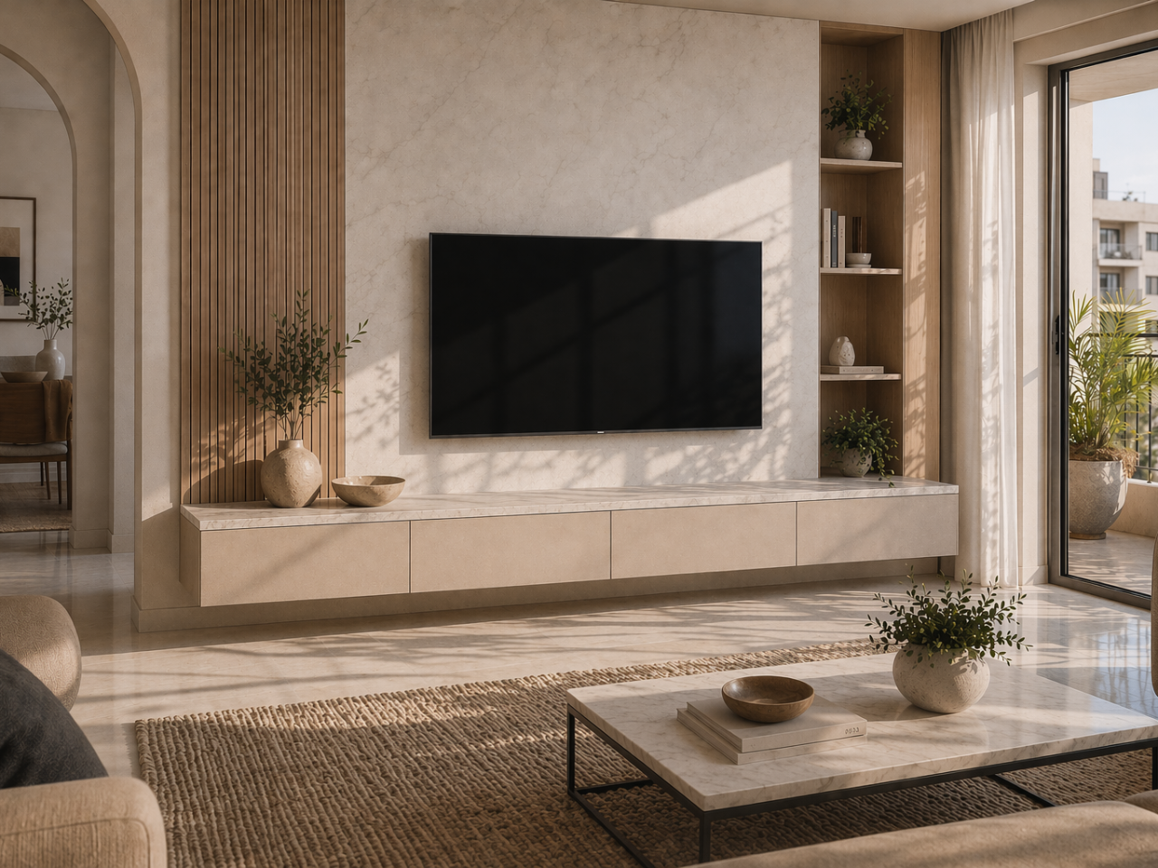 Living Room TV Unit & Pooja Rooms
